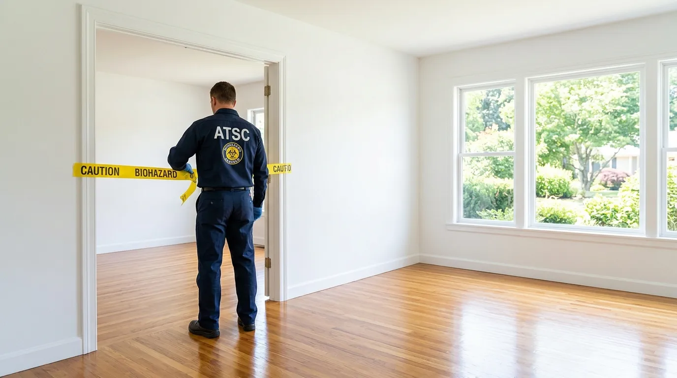 Certified biohazard cleanup crew performing Decomposition Cleanup in Jessup